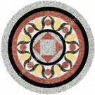 18" Marble Round Bedroom Table Top Mosaic Inlay Hallway Kitchen Home Decor H5019