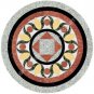 18" Marble Round Bedroom Table Top Mosaic Inlay Hallway Kitchen Home Decor H5019
