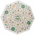 Marble Top Side Table Paua Shell Handmade Inlay Marquetry Cyber Monday Art H2483
