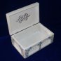 6"x4"x3" White Filigree Marble Jewelry Box Handmade Turquoise Inlay Floral Decor
