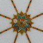 12" Marble White Handmade Wall Tile Carnelian Marquetry Floral Art Veterans Gift