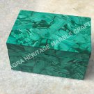 6"x4"x3" Marble Jewelry Storage Box Malachite Inlay Random Stone Decor E539