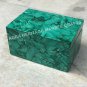 6"x4"x3" Marble Jewelry Storage Box Malachite Inlay Random Stone Decor E539