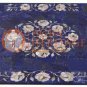 14"x8" Marble Lapis Inlay Stone Serving Tray Marquetry Floral Art Veterans Gifts