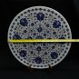 15" Lapis Marble Semi Gems Inlaid Plate Handmade Pietra Dura Christmas Gift Sale