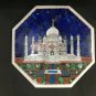 18"x18" Marble Top Side Table Traditional Taj Mahal Design Living Room Decor Art