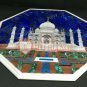 18"x18" Marble Top Side Table Traditional Taj Mahal Design Living Room Decor Art