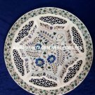 Filligree Marble Beautiful Plate Lapis Inlay Work Kitchen Table Arts Decor H4086 Filligree Marble Beautiful Plate Lapis Inlay Work Kitchen Table Arts Decor H4086