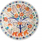 Marble Serving Plate Hakik Inlay Elephant Multi Floral Arts Kitchen Decor H3505