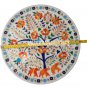 Marble Serving Plate Hakik Inlay Elephant Multi Floral Arts Kitchen Decor H3505