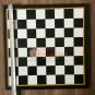 12" Marble Black Handmade Chess Top Table Mosaic Gemstone Art New Year Eve Gift