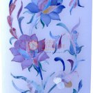 4" Marble Pen Holder Rose Quartz Inlay Floral Marquetry Interior Christmas Gifts