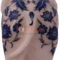 6" Marble Elephant Sculpture Lapis Inlay Pietradura Floral Arts Christmas Gift