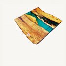 Wooden Green Resin Epoxy Custom Corridor Table Top Handmade Furniture Home Decor
