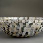 15" Designer Marble Round Wash Basin Precious Mother of Pearl Inlay Decor E305