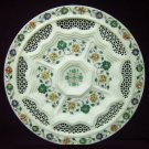 Lattice Marble Serving Designer Plate Marquetry Floral Inlay Living Room Decor