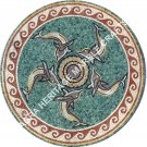 36" Unique Marble Garden Coffee End Table Top Mosaic Inlay Fish Arts Decor E916A