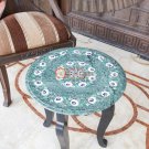 18" Marble Green Counter Coffee Top Table Mop Stone Floral Art Corridor Decor