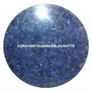 Marble Round Dining Room Table Lapis Lazuli Marquetry Inlay Halloween Gift H1680