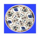 24" Round Marble Top Coffee Cafe Table Elephant Floral Inlay Living Decor H5042 24" Round Marble Top Coffee Cafe Table Elephant Floral Inlay Living Decor H5042