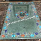 96"x48" Green Marble Center DIning Top Table Marquetry Inlay Wedding Decor E442 96"x48" Green Marble Center DIning Top Table Marquetry Inlay Wedding Decor E442