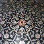 Black Faux Marble Dining Table Top  Mother of Pearl Inlaid Outdoor Garden Decor