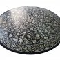 Black Faux Marble Dining Table Top  Mother of Pearl Inlaid Outdoor Garden Decor