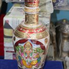14" Decorative Marble Flower Pot Ganpati Hand Painted Design Bedroom Decor H5740
