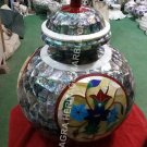 12" Gorgeous Marble Flower Pot Floral Arts Occasional Gift Showpiece Decor E411