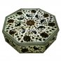 7"x7"x2" Exclusive Marble Jewelry Box Intregrate Inlaid Thanks Giving Gift M092