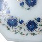 12" Marble Decorative Mosaic Coffee Table Lapis Floral Inlaid Halloween Decor