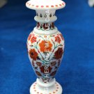 12" White Marble Flower Vase Carnelian Precious Inlay Stone Christmas Gift E175