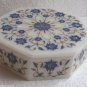 6"x6"x2" Marble Jewelry Box Handmade Lapis Lazuli Mosaic Art Inlay Decor Gifts