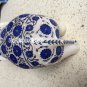 7'' White Marble Elephant Trunk Up Lapis Lazuli Floral Inlay Marquetry Decor