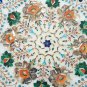 15" Exclusive Marble Plate Inlay Multi Gemstone Floral Design Christmas Gift
