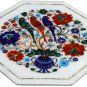 12" Marvelous Inlaid Wall Tile Handmade Semi Precious Parrot Art Christmas Gifts