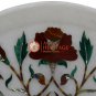 10" Marvelous Inlaid Dinner Plate Pauashell Gemstone Floral Art Christmas Gifts