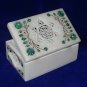 Lattice Design Marble Jewelry Storage Box Malachite Inlay Floral Christmas Gift