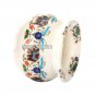 5"x4.5'' White Marble Flower Pot Pietradura Inlay Elephant Marquetry Gifts H3591