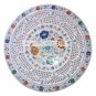 18" Marble Table Tray Plate Rare Multi Stones Marquetry Inlay Grill Work Gifts