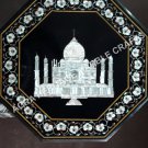 18" Black Marble Octagon Coffee Custom Table Top Taj Mahal Inlay Design H4098A 18" Black Marble Octagon Coffee Custom Table Top Taj Mahal Inlay Design H4098A