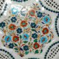 15" Marble Plate Filigree Lapis Hakik Pietra Dura Floral Design Christmas Gifts