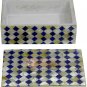 6"x4"x2" Marble Jewelry Custom Box Lapis Mop Mosaic Inaly Bonfire Night Gift Art