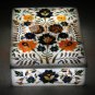 8"x6"x2" White Jewelry Storage Box Lapis Marquetry Floras Interior Veteran Gifts