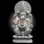 12" Handmade off White Gorara Ganesha Sculpture Collectible Thanksgiving Gift