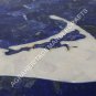 24" Random Marble Coffee Side Table Top Lapis Lazuli Inlay Christmas Decor E587