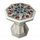 16" Marble Coffee Table Top Carnelian Multi Floral Peacock Inlay With Base E1511 16" Marble Coffee Table Top Carnelian Multi Floral Peacock Inlay With Base E1511