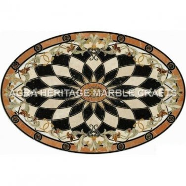 30" Marble Coffee Cafe Bedroom Table Top Inlay Handmade Inlay Best Gift H5008A