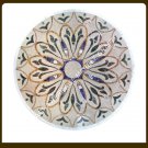30" Gorgeous Marble Bedroom Side Table Top Handmade Inlay Interior Decor H4996A