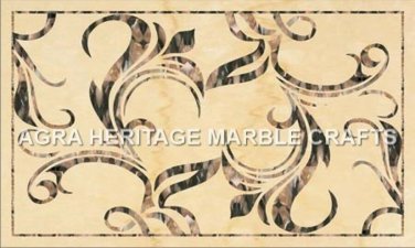 4'x2' Handmade Italian Pale Marble Breakfast Table Top Inlay Living Room H4993A